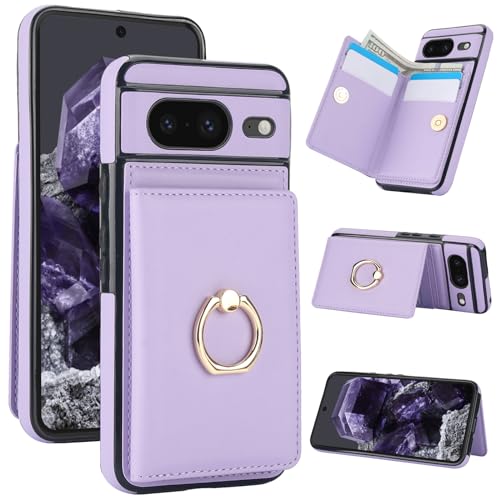 Google Pixel8 ケース 手帳型 グーグルピクセル8 ケース 手帳型 ピクセル8ケース Googleピクセル8ケース 財布型 リング付き 背面カード収納 スマホケース Pixel8 携帯カバー グーグルピクセル8 PUレザー スタンド機能 Pix