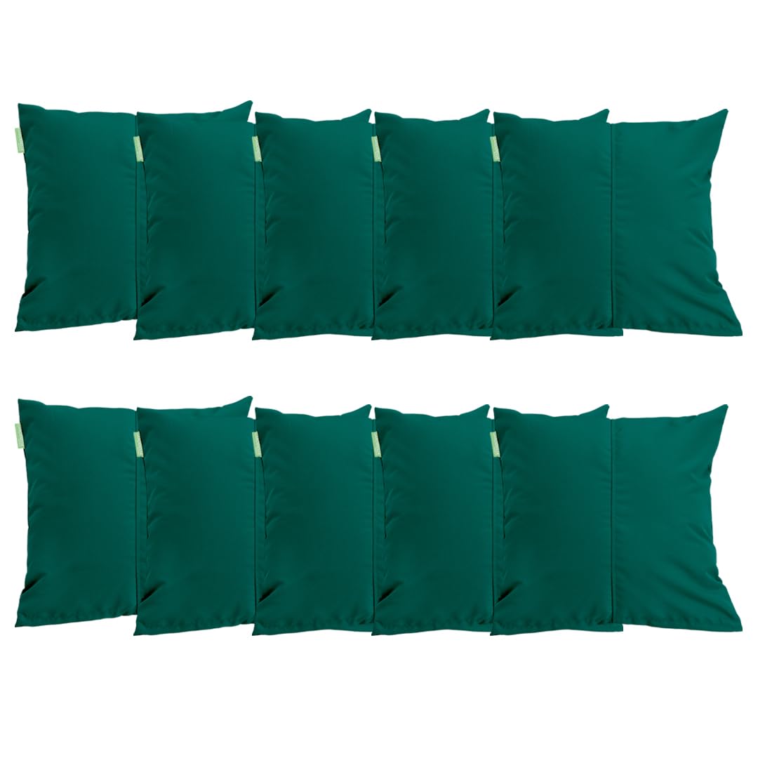 Gardenista Green Large Garden Scatter Cushion | Water Resistant Hollowfibre Filled Outdoor Seating Furniture Pillow | Great For Patio Rattan Chairs | Comfy & Lightweight (10, )