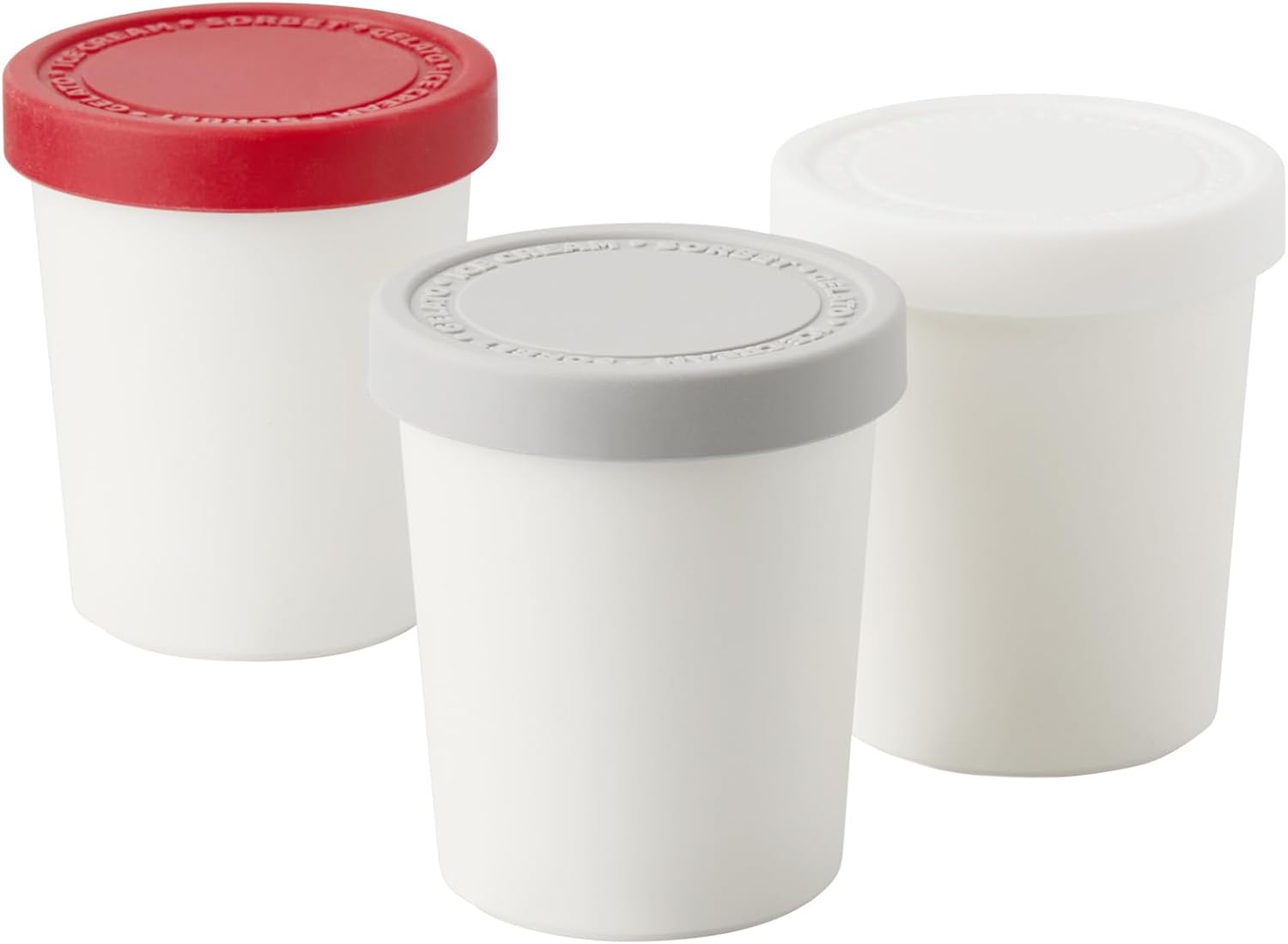 Tovolo Sweet Treat, Reusable Ice Cream Container for Homemade Ice Cream, Assorted Colors Set of 4-6 Oz Stackable Storage Tubs with Silicone Lids for Freezer - BPA-Free & Dishwasher-Safe