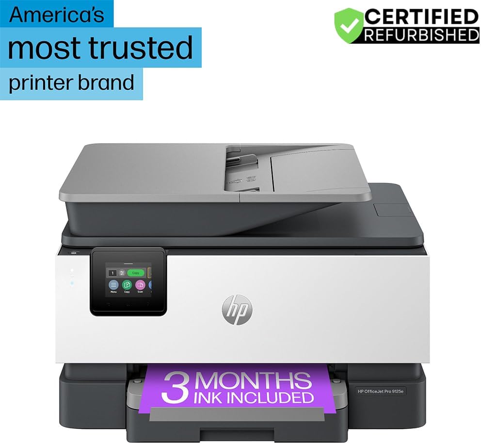 HP OfficeJet Pro 9125e All-in-One Printer front view