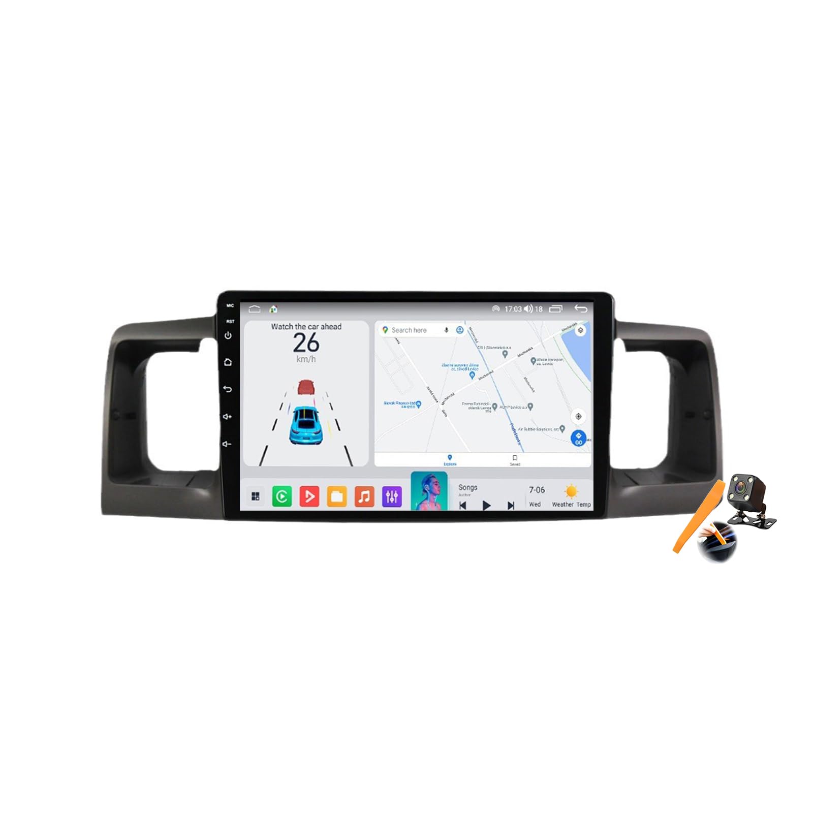 Carplay para Corolla 2000-2004 con pantalla multimedia Android 15.0 8