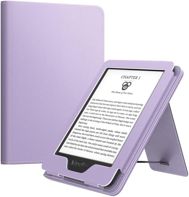 COMPAE - Case For 6" Kindle (11th Gen,2022)/Kindle (10th Gen,2019)/kindle 8th Gen,Ultra Lightweight PU Shell Cover with Auto Wake (Purple from UAE)