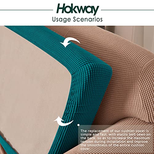 image for Hokway Stretch Couch Cushion Covers, 3 Piece Individual Sofa Cushion S