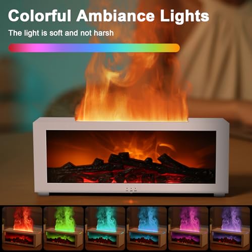 Diffuseur d'arômes flamme 3D avec arrêt automatique et télécommande - 4