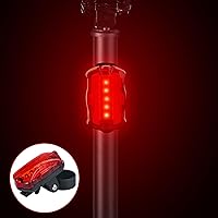 Vista 6 de Luces de bicicleta, superbrillantes con faros delanteros y traseros, luces de bicicleta para conducción nocturna con liberación rápida, juego
