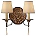 Feiss WB1530BRB/OBZ Marcella Crystal Wall Sconce Candle Lighting, Bronze, 2-Light (15"W x 15"H) 120watts