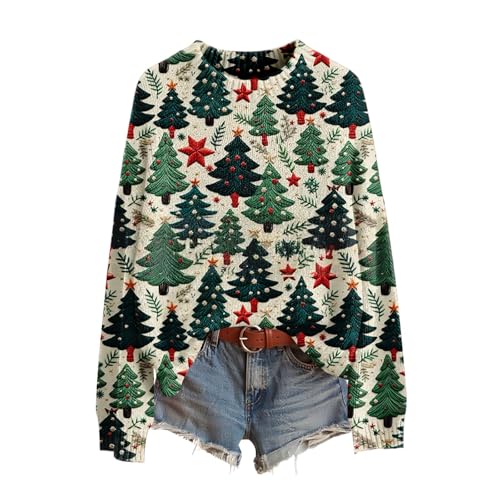 Generisch Weihnachtspullover Damen Lustig Weihnachtspulli Damen Ugly...