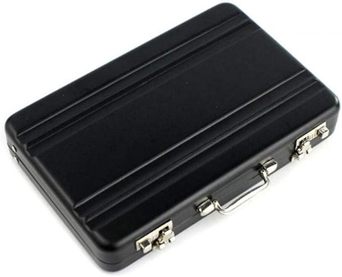 Mini Aluminum Suitcase Briefcase Card Holder Box Case Box