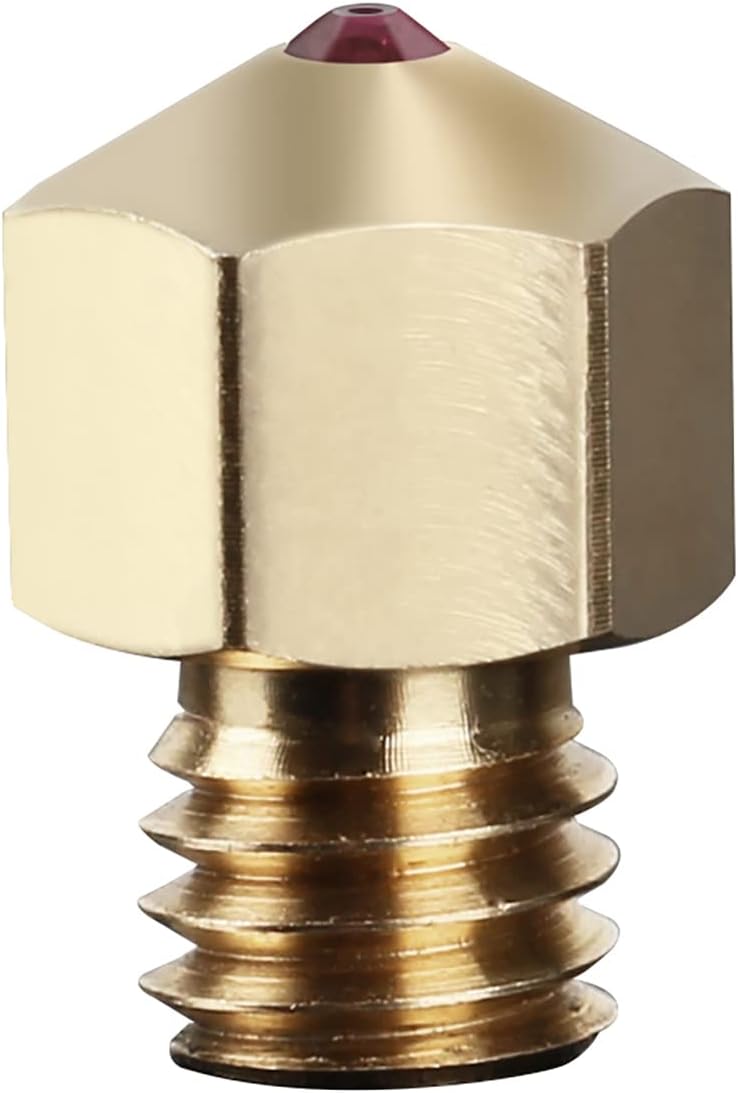 Fawoonu High Temperature MK8 Ruby Nozzle 0.4mm 3D Printer Parts for 1.75mm Filament PETG ABS PEI PEEK Compatible with Creality 3 CR-10 A8