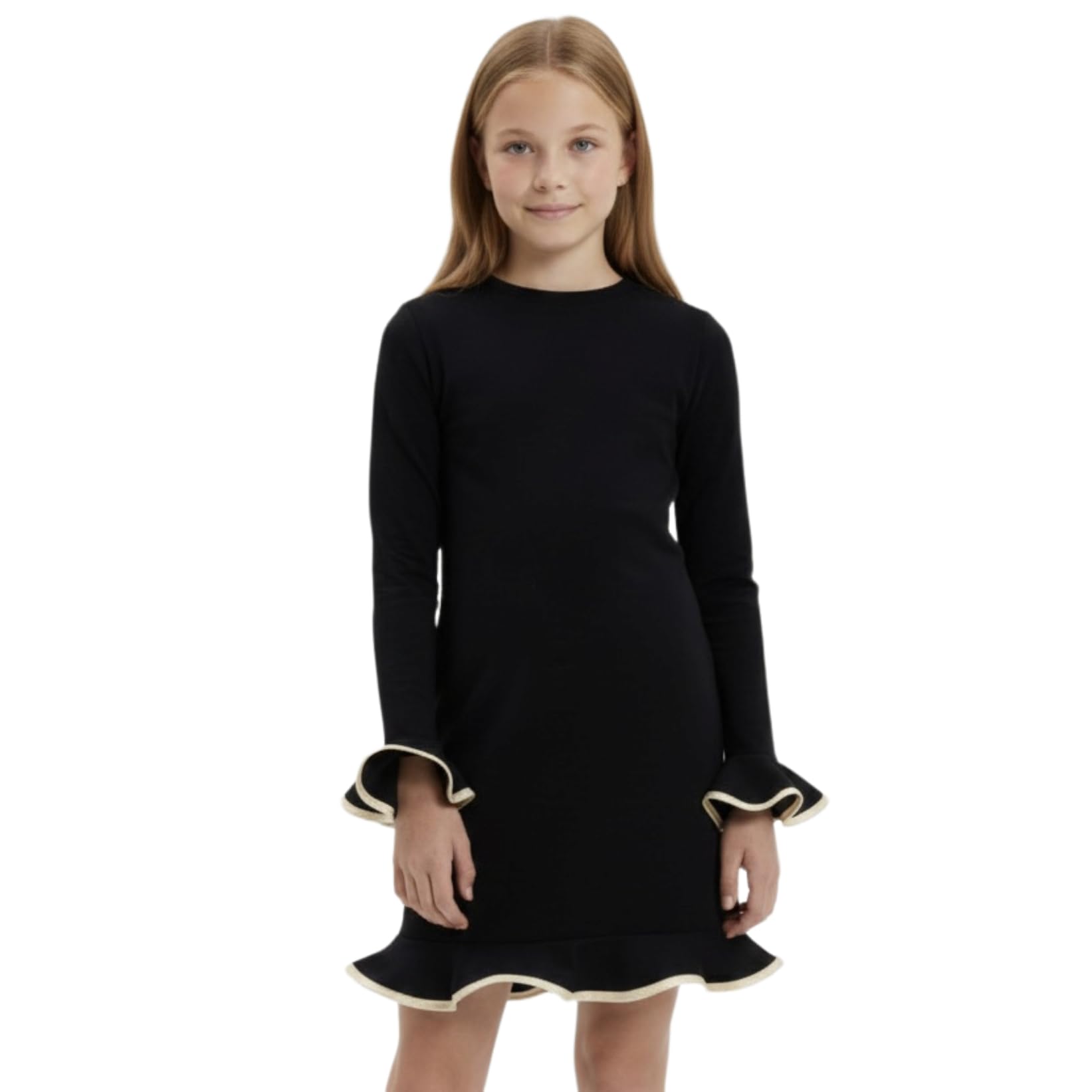 Zoya Festliches Kleid für Mädchen Liza mit Baumwolle und Rüschen Kommunionkleid für Hochzeit Kommunion Taufe