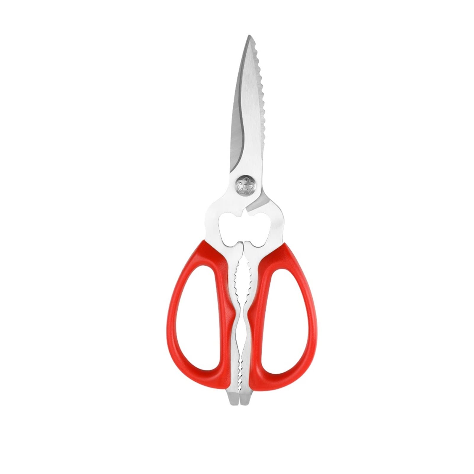 Forbici da cucina Forbici da cucina Forbici in acciaio inossidabile Forbici da taglio per frutta e verdura Utensili da cucina con coperchio (rosso)
