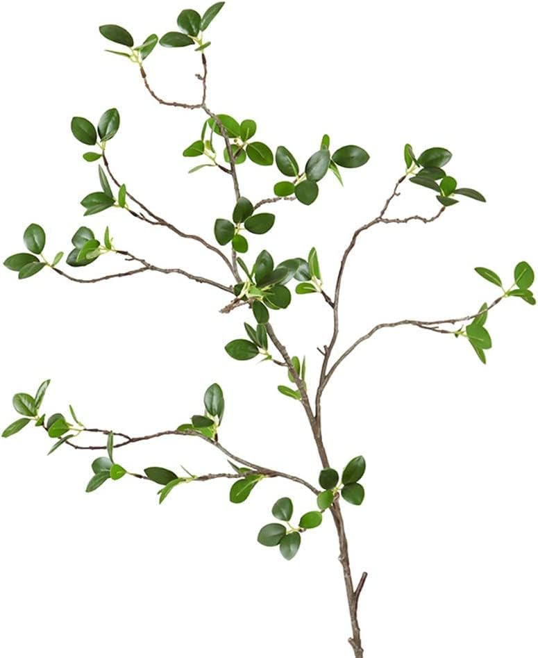 Warmter 43.3 Inch Artificial Eucalytus Green Branches Pine Evergreen Plant Tree Branch for Home Wedding Garden Office 4 Pcs
