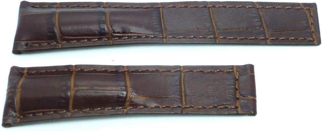 20mm Brown Alligator-Style Genuine Leather Band Strap for Tag Heuer Carrera
