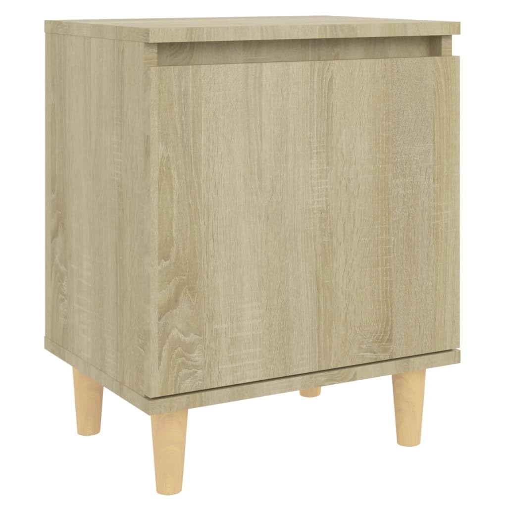 Table de chevet chêne Sonoma pour optimiser l'espace et ranger les affaires de chambre