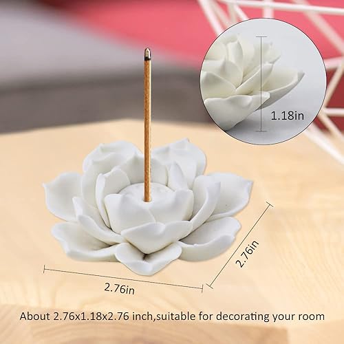 Miniatura 3 de Ctpeng Soporte para varillas de incienso, soporte para varillas de incienso de loto, soportes para incienso para palos, decoración del hogar para