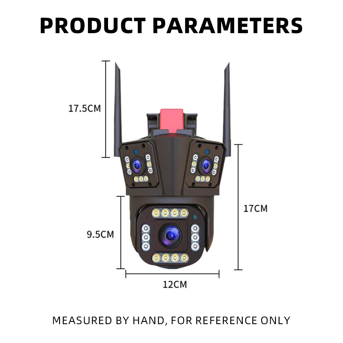 Cámara Vigilancia WiFi Exterior 8MP Con Triple Lente, Panel Solar Y Batería, 2.4/5G WiFi, PTZ 360°, Visión Nocturna, Alarma, Audio Bidireccional Y Seguimiento Automático