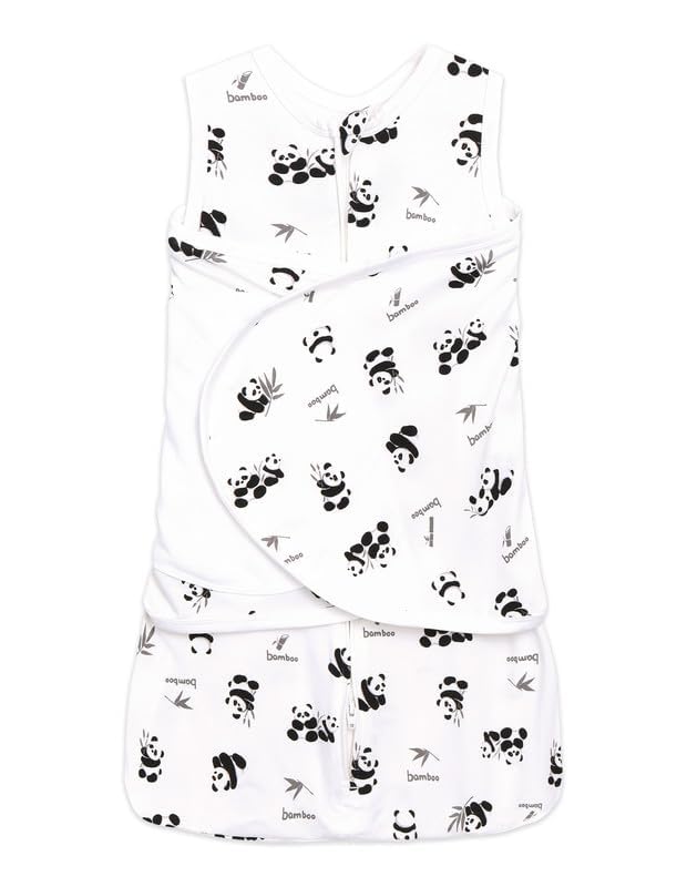 Image of Baby Wearable Blanket Sleeveless Unisex Sleeping Bag Swaddle Boy Girl Sleep Sack Viscose from Bamboo, Panda, 3-6Months