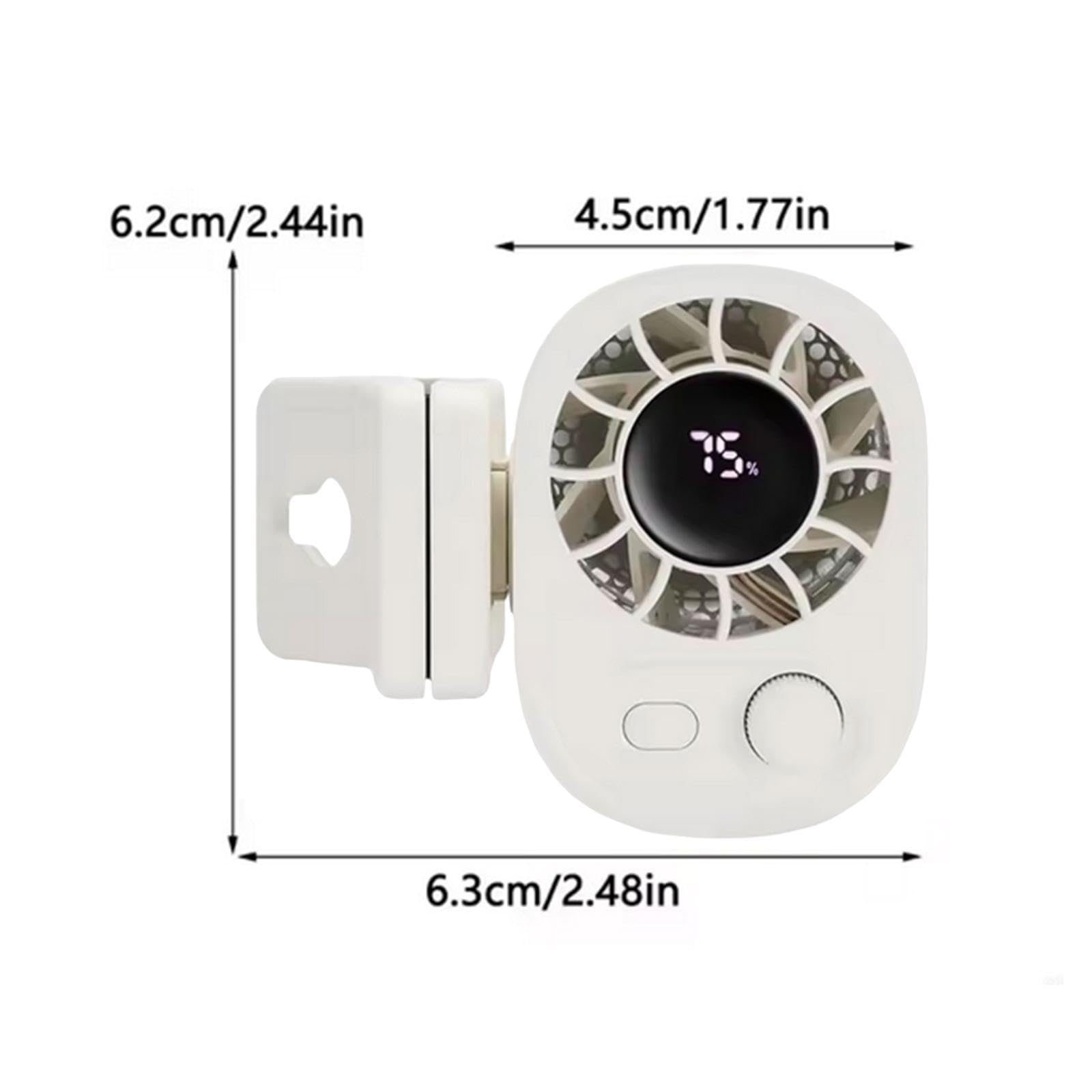 MagiDeal Mini Ventilatore con Clip, Regali Estivi, Compatto, Girevole a 360°, Versatile, Silenzioso, per Sport, Lavoro, Pesca, Viaggi, Picnic, Bianco