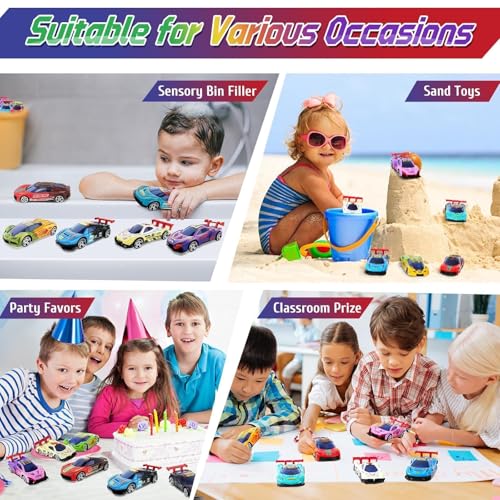Color Changing Cars Toys Bath Toys for Kids Ages 1-3 4-8 Goodie Bags Fillers for Kids Grandkids Pool Water Toys Boys Birthday Car Gifts Sensory Die-Cast Toys Mini Sensory Toys Theme Party Giveaways
