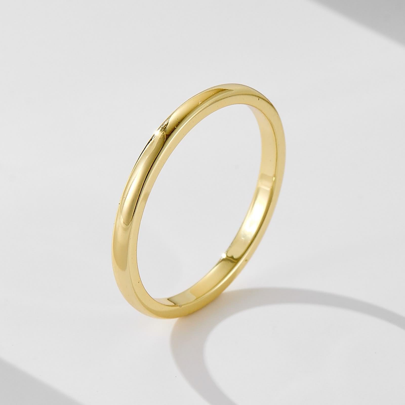 Pinky, anello da donna, in oro giallo 9 carati, misura 65 (20,7), regalo per donna