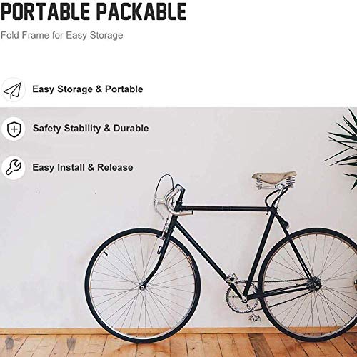 Entrenador de bicicleta WANGKENSU con resistencia magnética ajustable de 6 niveles, soporte para bicicleta estacionaria de interior, compatible con ruedas 26"-28" y 700C miniatura 7