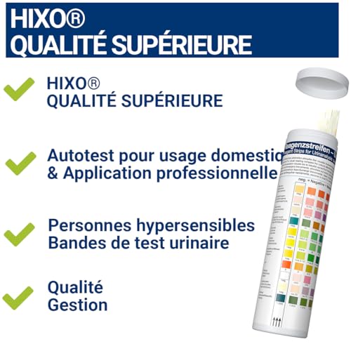 100x Test de santé bandelettes urinaires 11 en 1 - Utilisation à domicile avec 11 indications – Autotest & test urinaire professionnel | Cétones, Glucose, Valeur du pH – vue 3