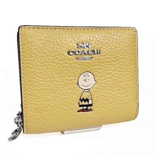 新品 COACH ぺブルレザー ピーナッツ コラボ 小銭入れ チャークマルチ COACH】コーチ ぺブルレザー ピーナッツ コラボ スヌーピー