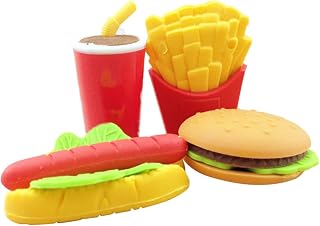 Totority 24 Peças Borracha De Papelaria Borracha Infantil Material Escolar Borracha De Cachorro-Quente Borracha Criativa