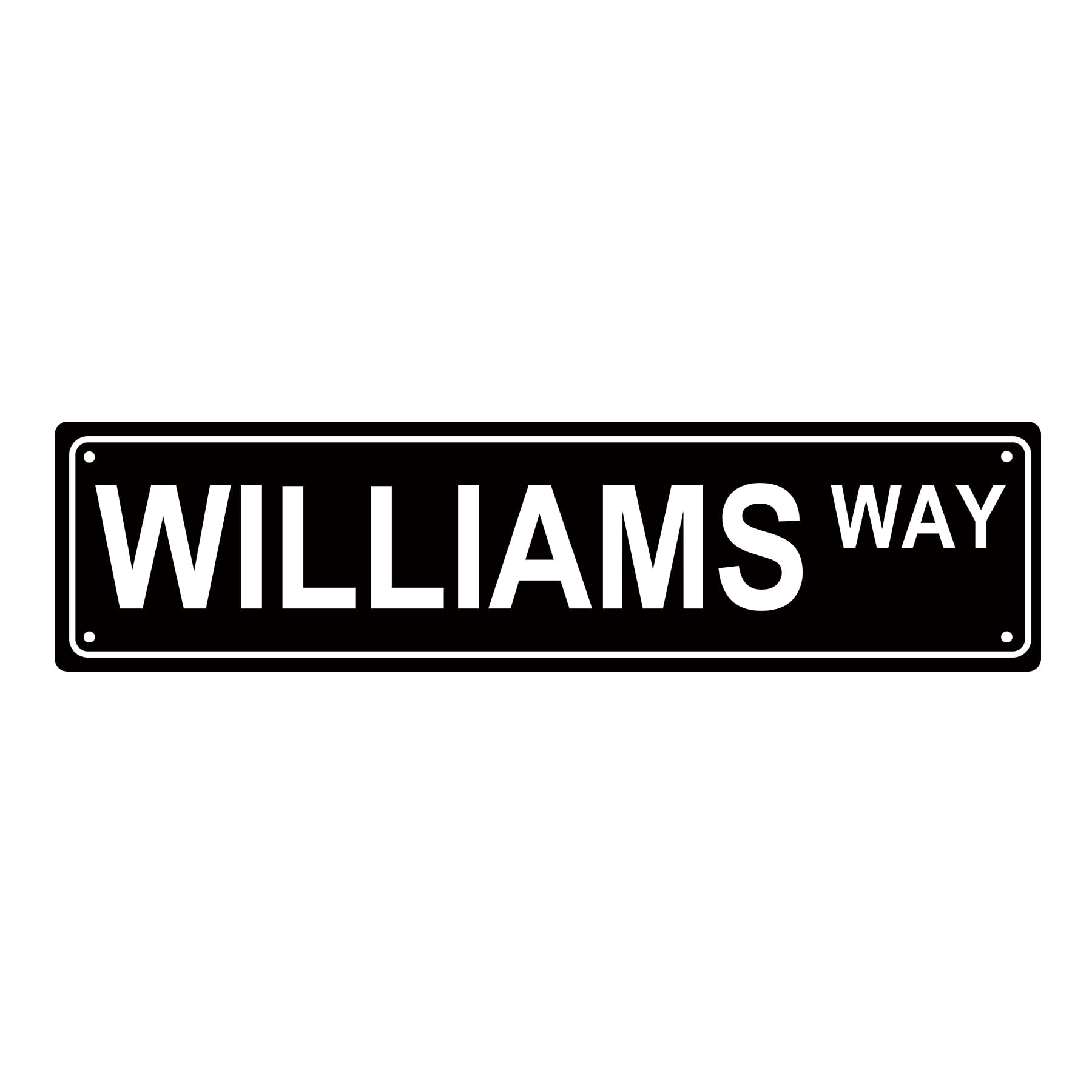 Williams Way People Metal Tin Street Sign Bar Cafe Garage Cave Home Room Wall Bathroom Farmhouse Garden Porch Patio Decor,4x16 Inch