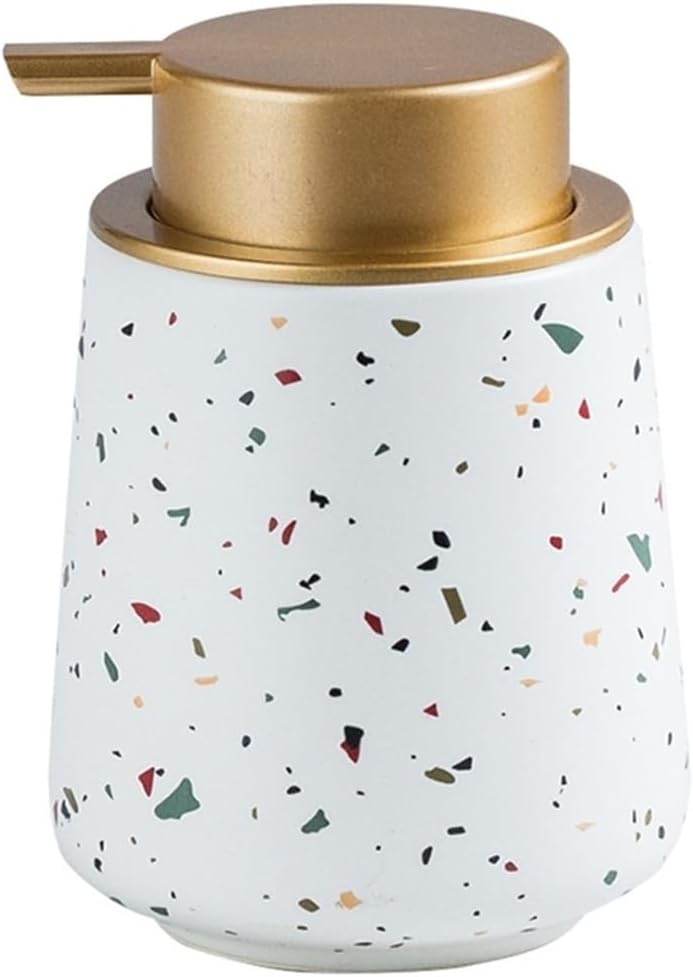 Modern Ceramic Lotion Soap Dispenser Refillable Pump Bottles for Bathroom, Countertop Bathroom