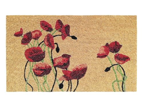 Banzaii Felpudo de Coco Entrada Casa 40x70 cm con Base Antideslizante – Brotes