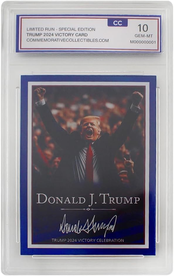 Donald Trump 2025 Inauguration Trading Card - Gem 10 Graded Collectible With Hard Case