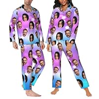 Ensembles de pyjamas personnalisés assortis pour couple avec photo