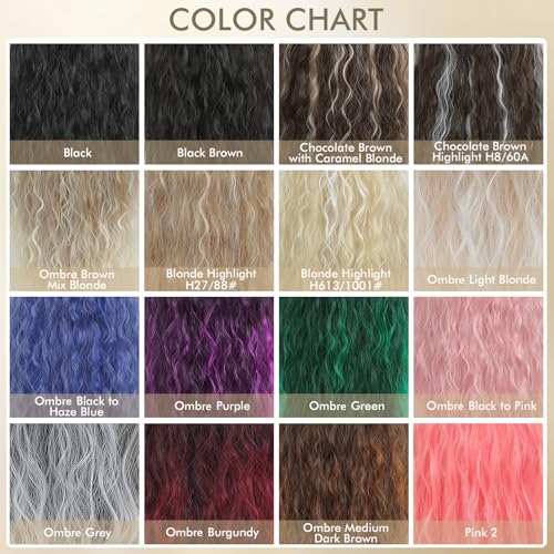 Image of Claw Clip Ponytail Extension 30In Wavy Curly Hair,Ombre Light Blonde