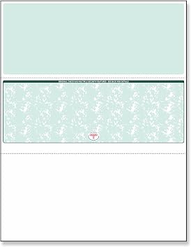 NextDayLabels Blank Check Stock Green Center Pack of 101