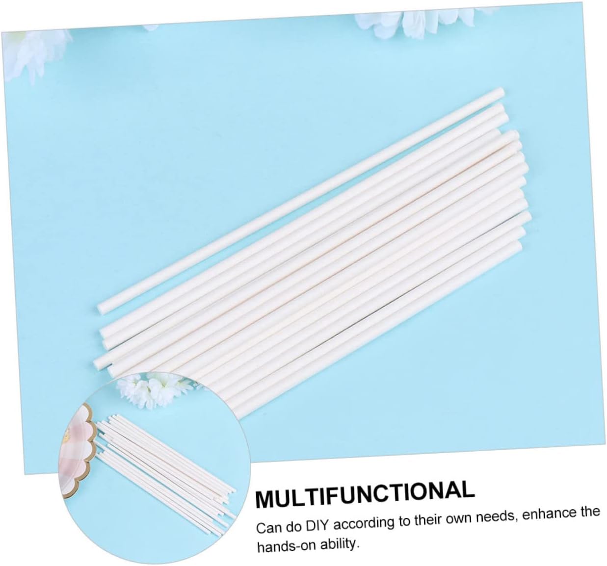 300pcs DIY Candies Paper Sticks Lollipop Treat Sticks Cakepop Candy Paper Bars Smooth Surface
