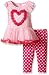 Youngland Baby Girls' Crochet Lace Rosette Heart Applique Tutu Dress and Legging Set