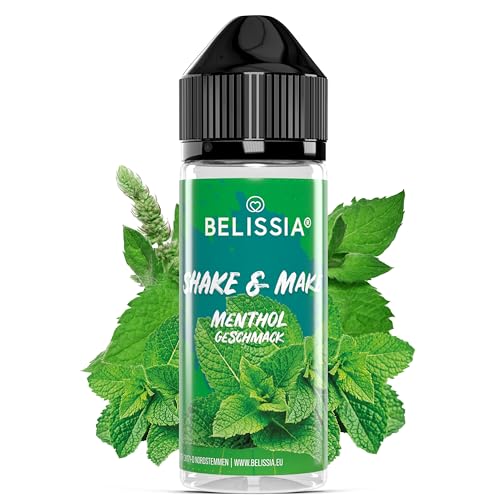 Belissia Shake and Make - Geschmack Menthol - Hochdosiertes Lebensmittel Aroma 10ml mit praktischer Schüttelflasche zum mischen. Für Lebensmittel Kochen Backen Hobby Raumerfrischung uvm.