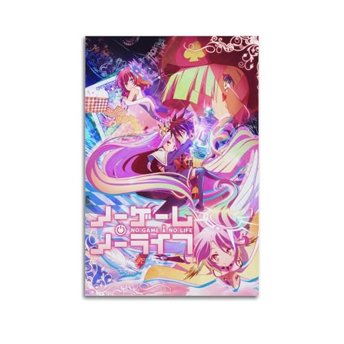 ECGDFWAZ No Game No Life Zero - Póster de personajes de anime japonés, lienzo para decoración de pared, sala de estar, dormitorio, 20 x 30 cm, estilo sin marco