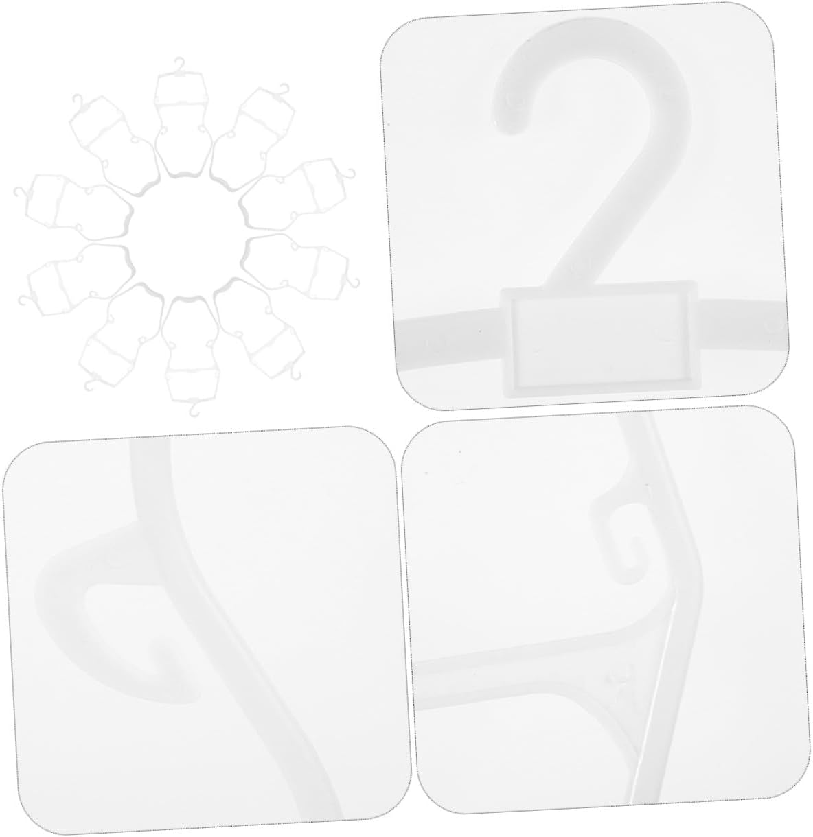 10 Pcs Clothes Hangers Swimsuit Organizer White Childrens Garment Hangers Body Shape Display Rack for Boy Girl Swimwear Storage