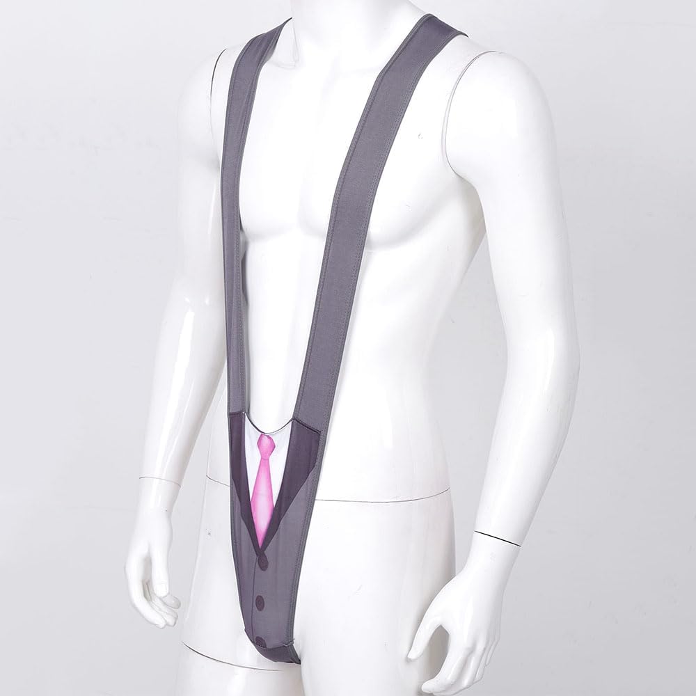 Men Borat Mankini Sexy Thongs V Sling Underwear Bodysuit Swimsuit Lingerie Halloween Costume Christmas Gag Gift