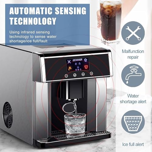 Fabricadora de hielo y dispensador de agua 2-en-1 15KG/24H miniatura 2