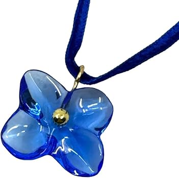 Amazon | ノーブランド品バカラ花サファイアK18ネックレス