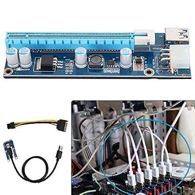 Qiilu Mini Pcie to Pcie Adapter Mini Pci E 2.5Gbe Black Mini Pci E to Pci Express16X Extender Riser Adapter with Sata Power Cord for Video Card Mining