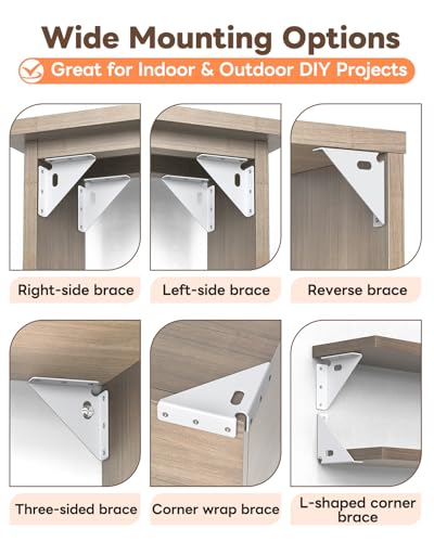 Équerres d'angle robustes pour étagères de garage et projets de bricolage extérieur - 6