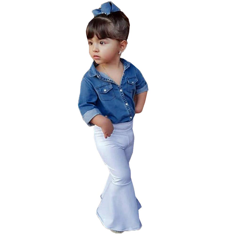 Amazon.com: XIMIN Pants Outfits Boys Baby Denim Tops Girls Sets Infant Shirt+Loose  Girls Outfits\u0026Set (Blue, 100): Clothing, Shoes \u0026 Jewelry