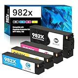 982X Ink Cartridges Compatible for HP 982X T0B30A T0B27A T0B28A T0B29A Ink Cartridge Work for HP PageWide Enterprise Color 765dn Flow MFP 785f 785zs MFP 780dn 780dns Printer -  Churler