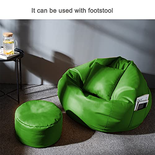 Image of Cover 4XL Without Beans with Footrest and Cushion Lounge Chair Luxury Bean Bag Cover with Footrest Without Beans (Green)