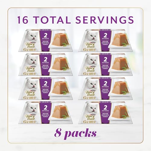 Fancy Feast Purina Gems Pate Mousse with Gravy Wet Cat Food (8 Pack) 4 oz - image 3
