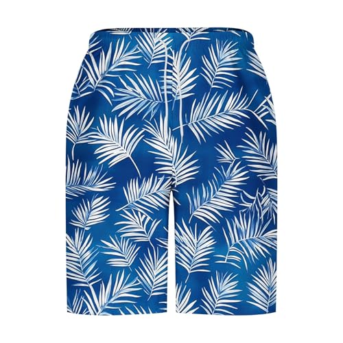 Mens Swim Trunks Hawaiian Print Stretch Drawstring Quick Dry Shorts Summer Beach Tropical Short with Pockets3